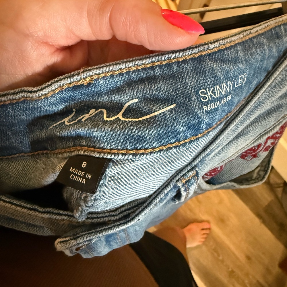 Embroidered Blue Jeans - Picture 3 of 3